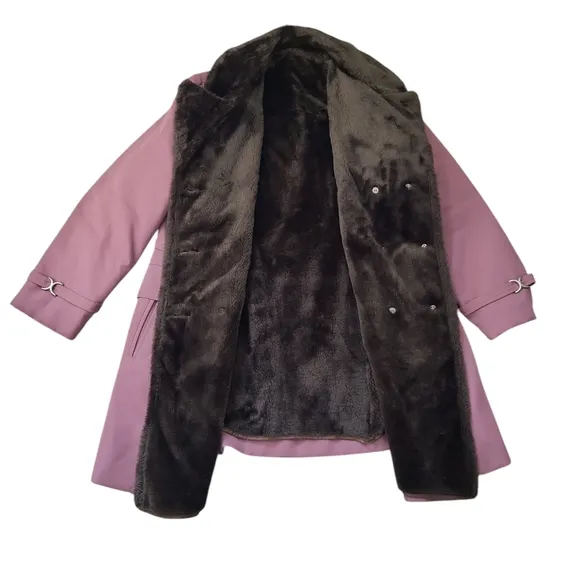 EUC Vintage 1970s women's faux fur quilted lined winter coat, 16 rare Cosplay