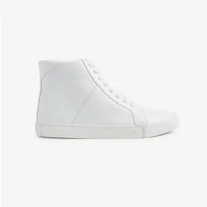 Express Men’s High Top Faux Leather White Shoes SZ 10