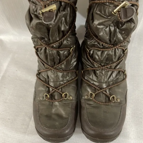 F515 The North Face Brown Ice Queen Puffer Lightweight Boots