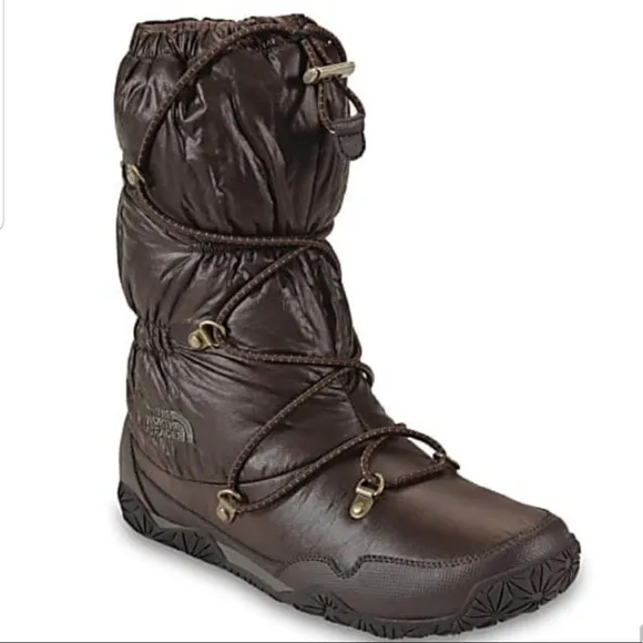 F515 The North Face Brown Ice Queen Puffer Lightweight Boots