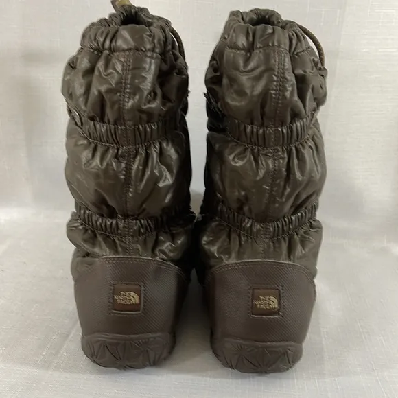 F515 The North Face Brown Ice Queen Puffer Lightweight Boots