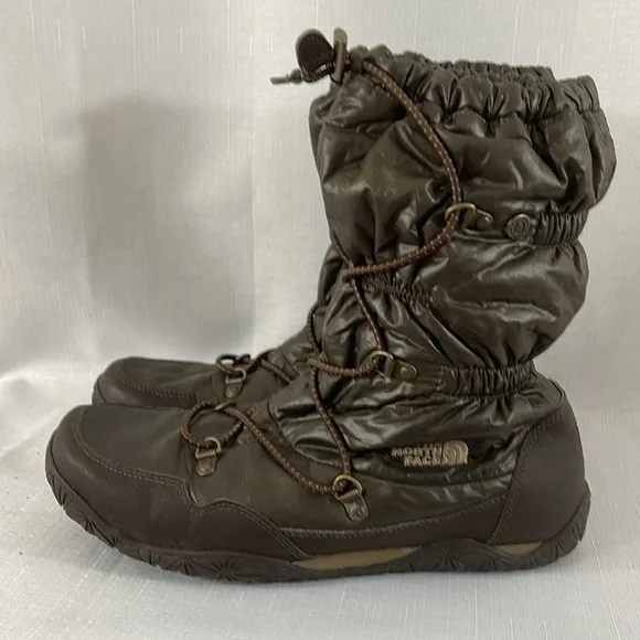 F515 The North Face Brown Ice Queen Puffer Lightweight Boots