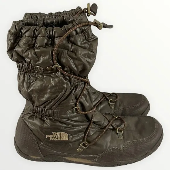 F515 The North Face Brown Ice Queen Puffer Lightweight Boots