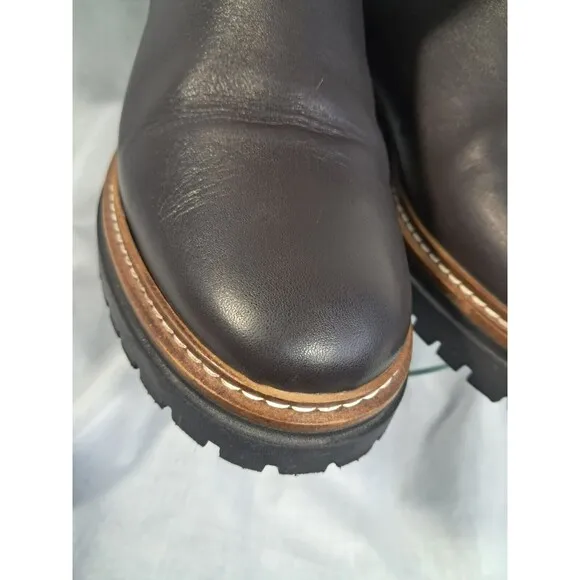 Fabianelli Women's Brown Leather Shearling Boots Shoes Size 39 US 8.5-9