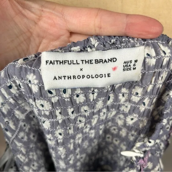 Faithfull the Brand x Anthropologie Noemie Danica Midi Dress Flora Size Medium 6