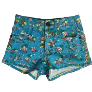FARM RIO Early Brazil‎ Vintage Denim Floral Button Fly Shorts EU Sz 36 US Size S