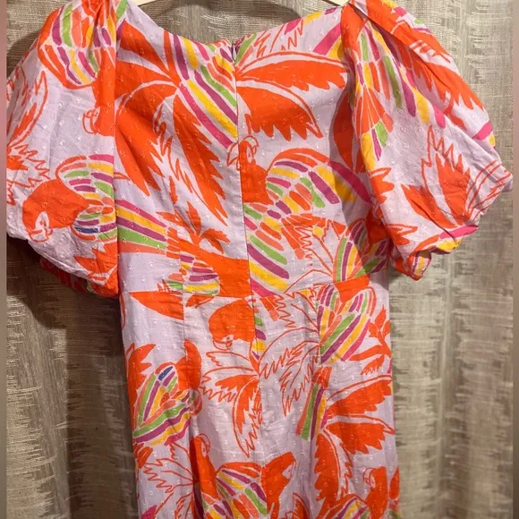 FARM Rio Lilac Birds Midi Dress, NWT