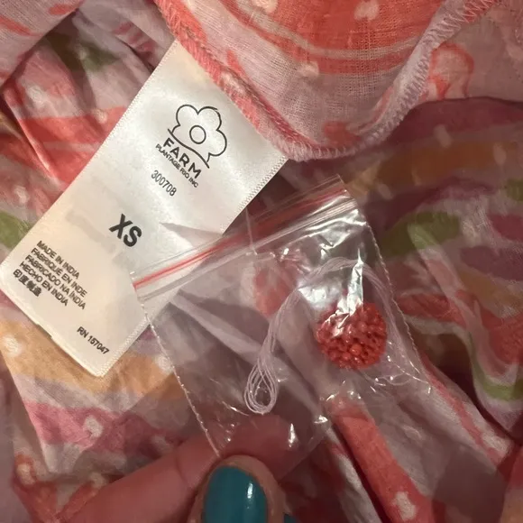 FARM Rio Lilac Birds Midi Dress, NWT
