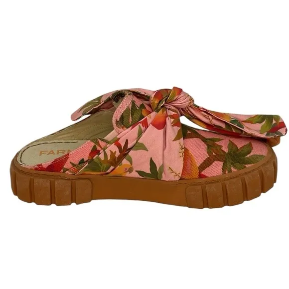 FARM RIO Sneakers Shoes Mules Summer Dream Pink Peaches Size 8.5