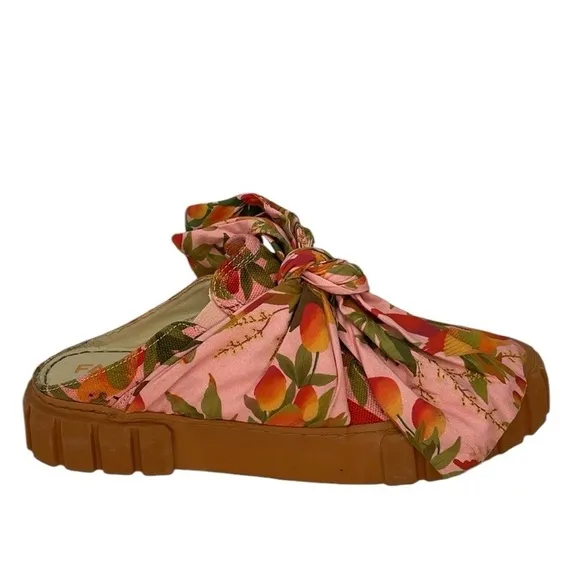 FARM RIO Sneakers Shoes Mules Summer Dream Pink Peaches Size 8.5