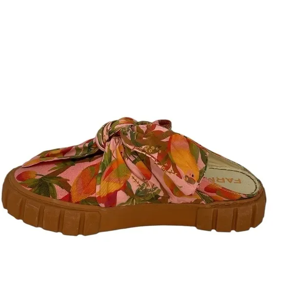 FARM RIO Sneakers Shoes Mules Summer Dream Pink Peaches Size 8.5