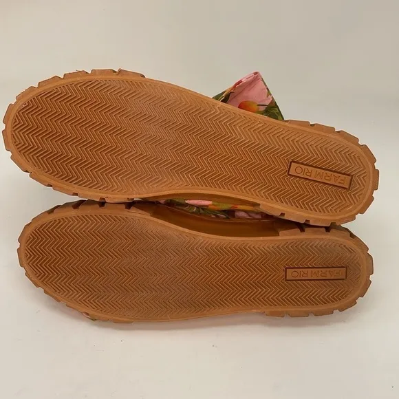 FARM RIO Sneakers Shoes Mules Summer Dream Pink Peaches Size 8.5