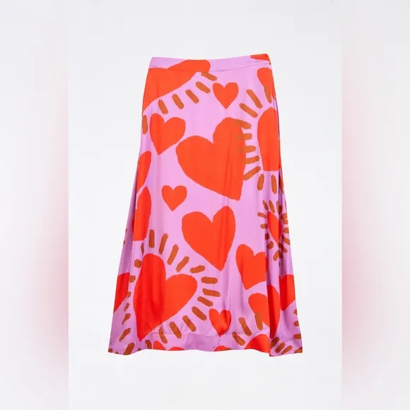 FARM Rio | Wild Heart Midi Skirt | Small | EUC