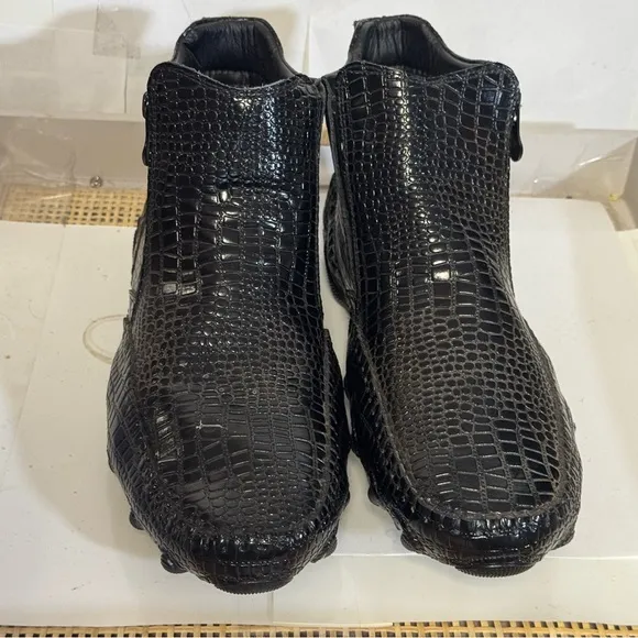 Fashion Nova Black Textured Boots