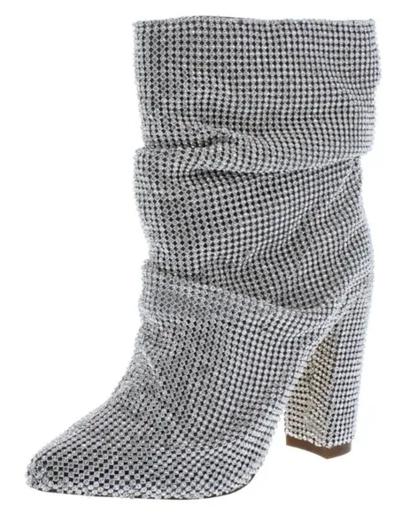 ♥️FASHION NOVA SPARKLE RHINESTONE MID CALF BOOTS