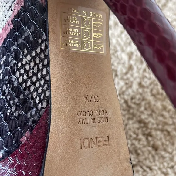 Fendi like new platform shoes , with logo on front. With anti slip on bottom