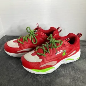 FILA Ray Tracer X Rugrats Red/White/Green Low Sneakers Shoe  Sz 8  Preowned