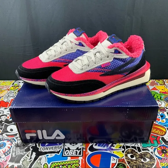 Fila Renno Hot Pink Fur Size 7 Womens