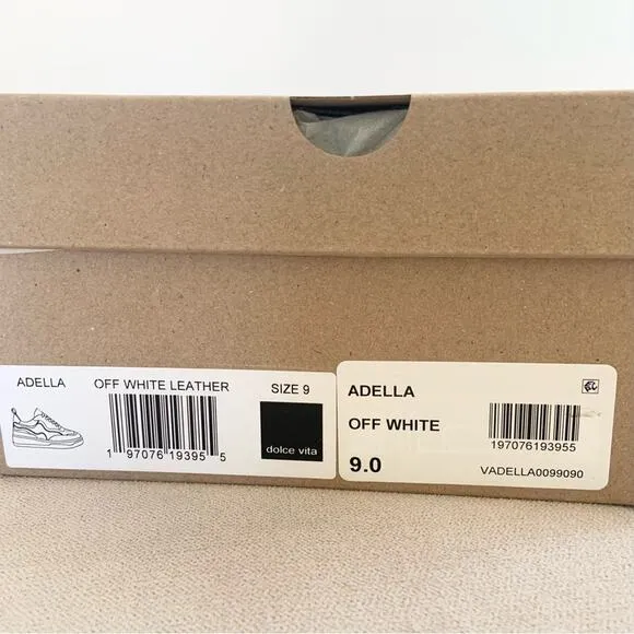 FINAL PRICE! Dolce Vita Adella Sneakers Off White Leather Shoes 9 NEW IN BOX