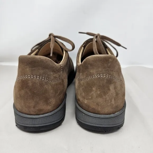 Finn Comfort Mens Shoes Sz 8.5W Brown Leather Lace Up Casual Comfort