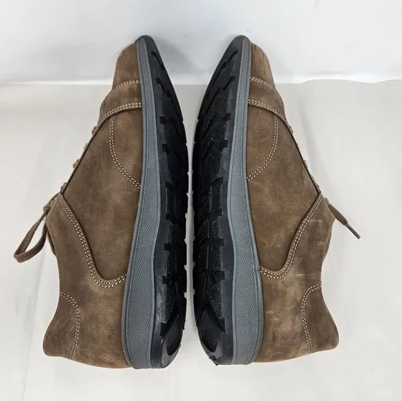 Finn Comfort Mens Shoes Sz 8.5W Brown Leather Lace Up Casual Comfort