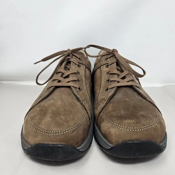 Finn Comfort Mens Shoes Sz 8.5W Brown Leather Lace Up Casual Comfort
