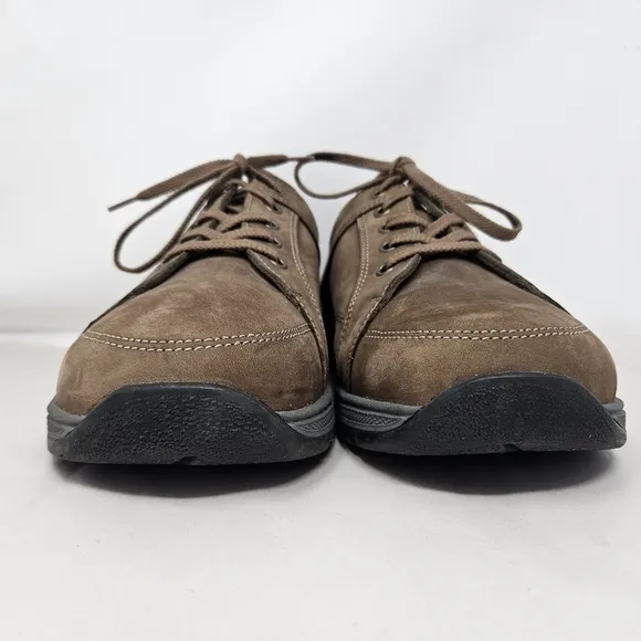 Finn Comfort Mens Shoes Sz 8.5W Brown Leather Lace Up Casual Comfort