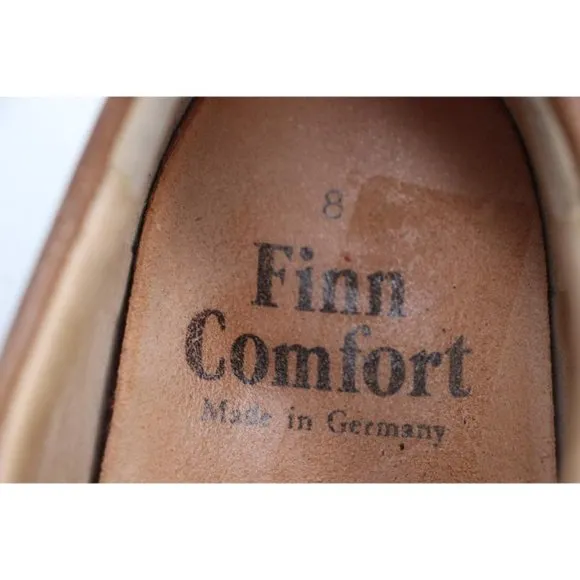 Finn Comfort Syracuse Men's  UK 8 Brown Leather Comfort Walking Shoes Lace Up