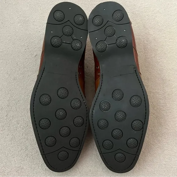 Finsbury “Sport City” Golf Oxfords Shoes-Brown Leather-Men's 10-RARE-NEW