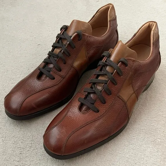 Finsbury “Sport City” Golf Oxfords Shoes-Brown Leather-Men's 10-RARE-NEW