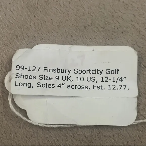 Finsbury “Sport City” Golf Oxfords Shoes-Brown Leather-Men's 10-RARE-NEW