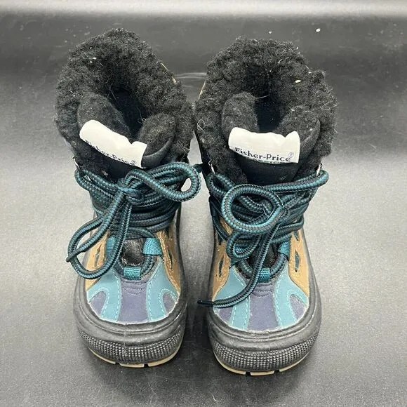 Fisher Price 1998 childs snow boots size 5 Vintage B-154C faux fur winter