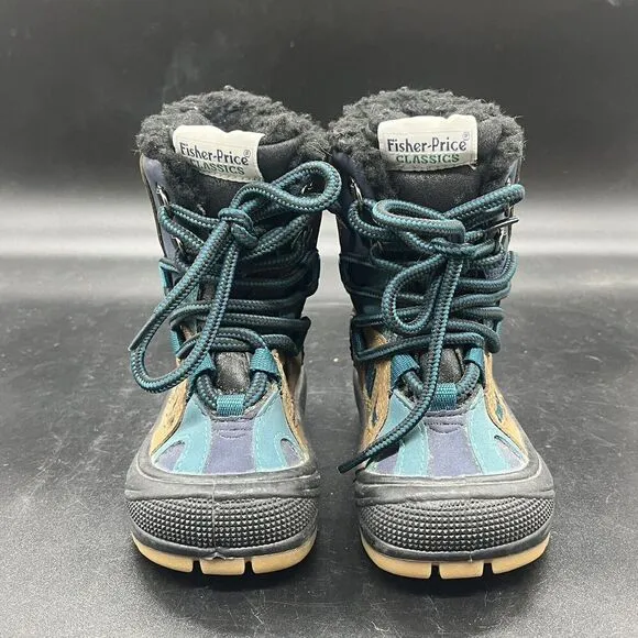 Fisher Price 1998 childs snow boots size 5 Vintage B-154C faux fur winter