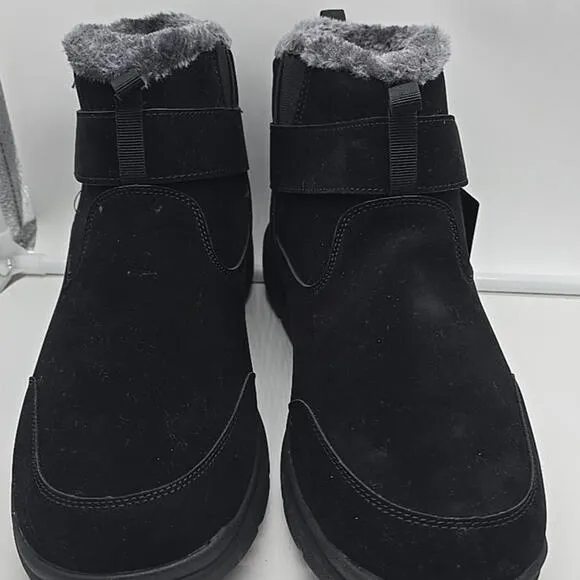 FitVille Men 13 Extra Wide Snow Boots Waterproof Winter Shoes w/ Thick Fur