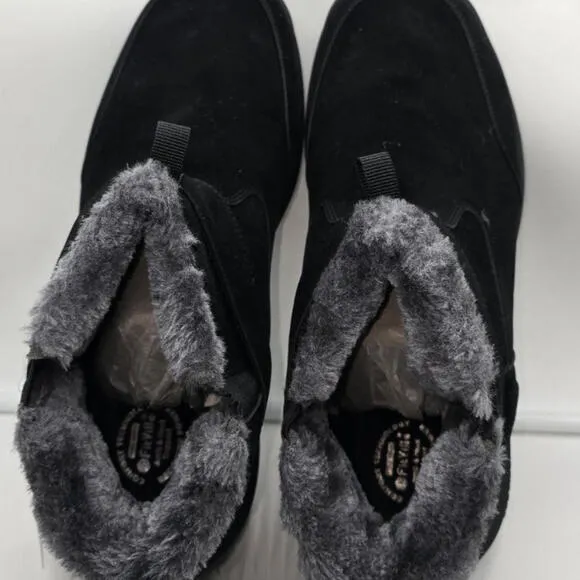 FitVille Men 13 Extra Wide Snow Boots Waterproof Winter Shoes w/ Thick Fur