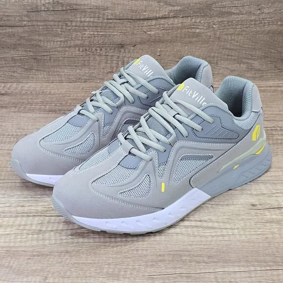 FitVille Rebound Core Men's Size 13 Extra Wide Gray Walking Shoes NEW