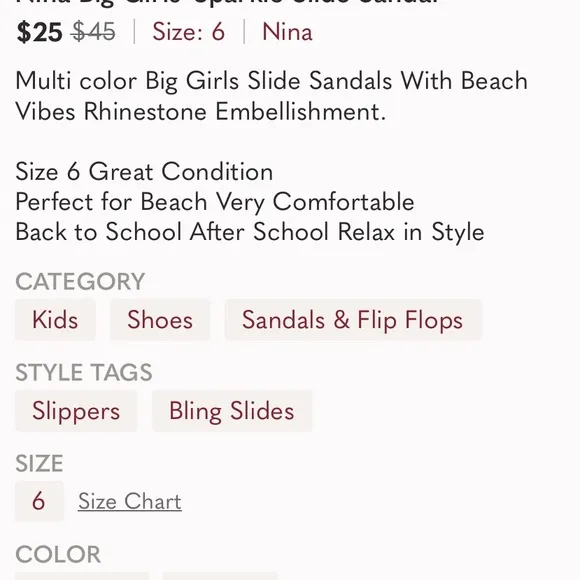 Five ⭐️- Beautiful Beach vibe clear rhinestone Water shoes kids s…