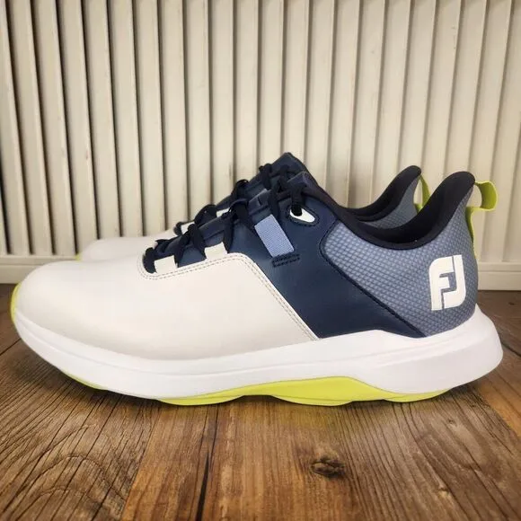 Footjoy FJ ProLite 56920 Men's 8M White Blue Athletic Sport Spikeless Golf Shoes