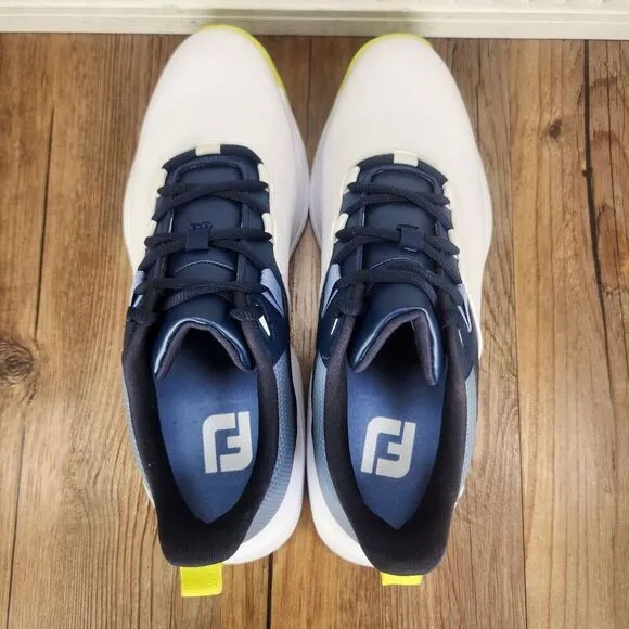 Footjoy FJ ProLite 56920 Men's 8M White Blue Athletic Sport Spikeless Golf Shoes
