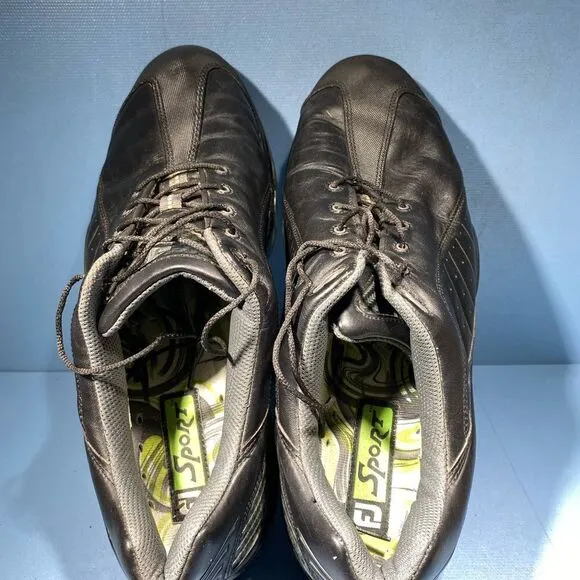 Footjoy FJ Sport SoftSpike Athletic Golf Shoes Cleats Black Size 11,1/2 M 53221