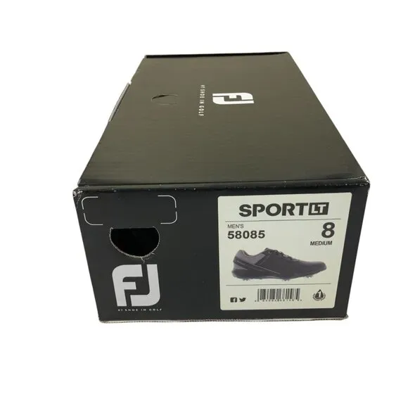 Footjoy Sport LT Golf Shoes Mens Size 8 M 58085 Black Gray NEW