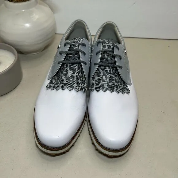 FootJoy Sport Retro Kiltie Spikeless Golf Shoes Leather 92395 Women's US 8 M