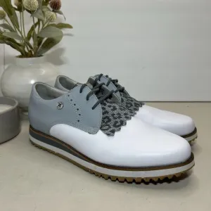 FootJoy Sport Retro Kiltie Spikeless Golf Shoes Leather 92395 Women's US 8 M