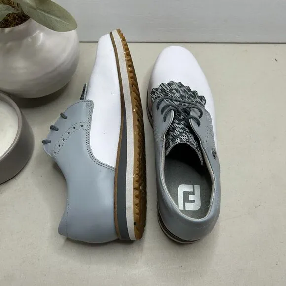 FootJoy Sport Retro Kiltie Spikeless Golf Shoes Leather 92395 Women's US 8 M