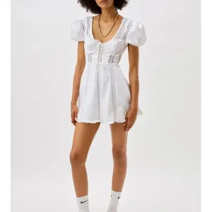 For Love &amp; Lemons White Maura Mini Dress NWOT - Size M