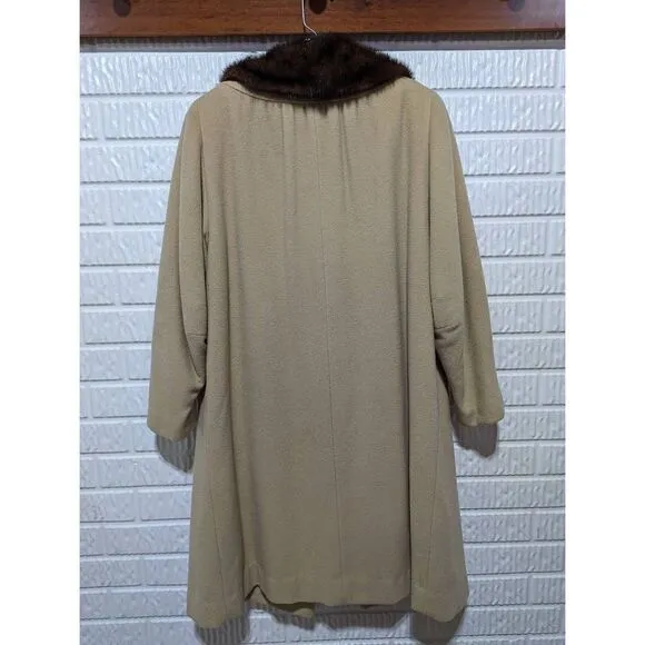 Forstman Velkara fashion by William &amp; Karofsky Vintage Wool Coat Mink Collar