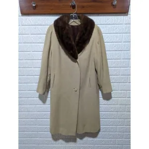 Forstman Velkara fashion by William &amp; Karofsky Vintage Wool Coat Mink Collar