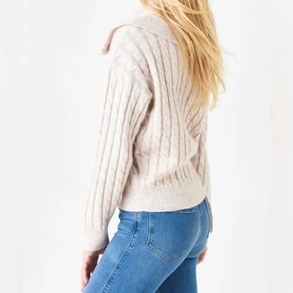 Frame Half-Zip Cable Sweater