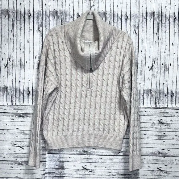 Frame Half-Zip Cable Sweater