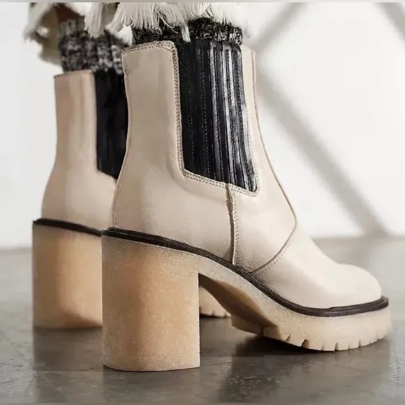 🖤FREE PEOPLE 100% Leather Boots 💖Made in Spain JAMES CHELSEA - Brand New In Box